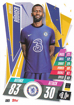 Antonio Rudiger Chelsea 2020/21 Topps Match Attax CL #CHE05